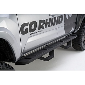 Go Rhino Running Board Black Textured Steel Stationary - 340478720P