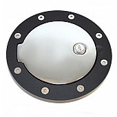 All Sales Fuel Door - Round Aluminum - 6107KCL