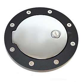 All Sales Fuel Door - Round Aluminum - 6107KCL
