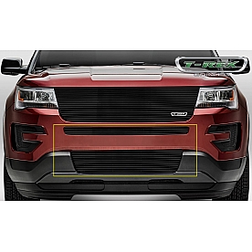 T-Rex Truck Products Bumper Grille Insert Overlay Powder Coated Black Aluminum - 25664B