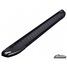 Romik USA Running Board Black Powder Coated Aluminum Stationary - 62215419