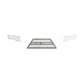 Road Armor Bumper Grille Insert Honeycomb Pattern Bare Silver Stainless Steel - 6172DRMH