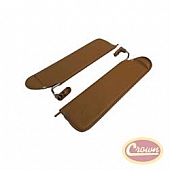 Crown Automotive Sun Visor - Matte Vinyl Spice Set Of 2 With Brackets - RT52003