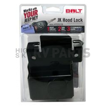 BOLT Locks/ Strattec Security Hood Lock Powder Coated Steel Black Single - 7026128