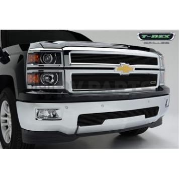 T-Rex Truck Products Grille Insert - Bar Rectangular Black Powder Coated Aluminum - 20121B