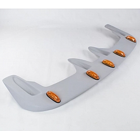 JSP Automotive Roof Visor - Primered Fiberglass Gray - 523001L