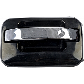 Help! By Dorman Exterior Door Handle - Plastic Silver Insert With Black Trim Single - 80642