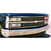 T-Rex Truck Products Grille Insert - Horizontal Bar Rectangular Polished Aluminum - 20030