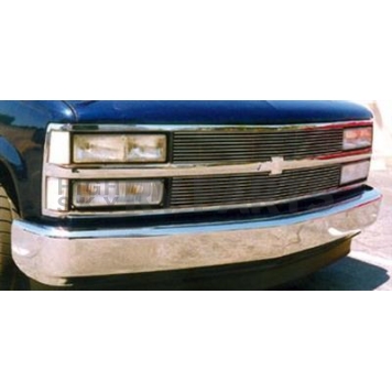 T-Rex Truck Products Grille Insert - Horizontal Bar Rectangular Polished Aluminum - 20030