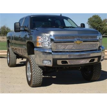 T-Rex Truck Products Grille Insert - Mesh Rectangular Polished Stainless Steel - 54112