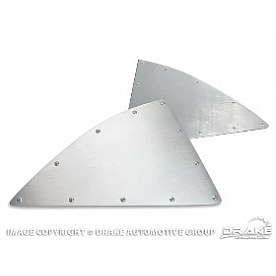 Drake Automotive Window Louver - Rear Window Aluminum Silver - CA190002AL