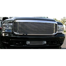 T-Rex Truck Products Grille Insert - Horizontal Bar Rectangular Polished Aluminum - 20585