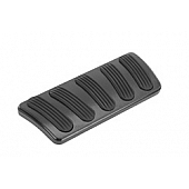Lokar Performance Brake Pedal Pad - Aluminum With Rubber Insert Black - XBAG6166