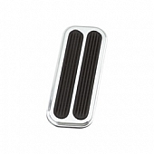 Lokar Performance Accelerator Pedal Pad - Aluminum Silver And Black - BAG6158