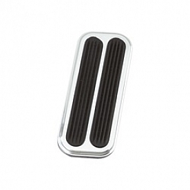 Lokar Performance Accelerator Pedal Pad - Aluminum Silver And Black - BAG6158