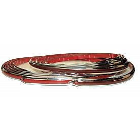 Cowles Products Side Molding - Maroon With Silver Trim PVC Plastic Matte With Chrome Plated Trim - 2553006