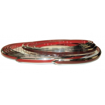 Cowles Products Side Molding - Maroon With Silver Trim PVC Plastic Matte With Chrome Plated Trim - 2553006