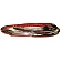 Cowles Products Side Molding - Maroon With Silver Trim PVC Plastic Matte With Chrome Plated Trim - 2553006