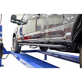 N-Fab Nerf Bar - Truck Wheel to Wheel Black Gloss Powder Coated Steel Round - F17100CC