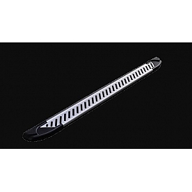 Romik USA Running Board Silver Anodized Aluminum Stationary - 62373418