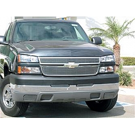 T-Rex Truck Products Grille Insert - Horizontal Bar Rectangular Polished Aluminum - 21106