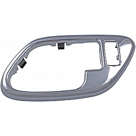 Help! By Dorman Interior Door Handle Bezel - Silver Plastic - 91188