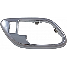 Help! By Dorman Interior Door Handle Bezel - Silver Plastic - 91189