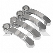 Crown Automotive Exterior Door Handle - Polished Silver Stainless Steel Set Of 4 - RT34005