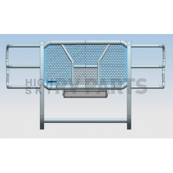 Black Horse Offroad Grille Guard 2-1/4 Inch Black Powder Coated Steel - RUFOF217B-1