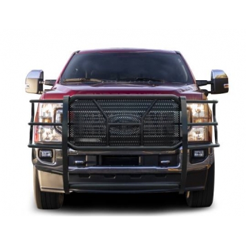 Black Horse Offroad Grille Guard 2-1/4 Inch Black Powder Coated Steel - RUFOF217B-5