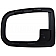 Help! By Dorman Interior Door Handle Bezel - Textured Black Plastic - 95116