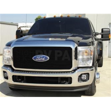 T-Rex Truck Products Grille Insert - Horizontal Bar Rectangular Black Powder Coated Aluminum - 20546B
