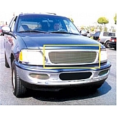 T-Rex Truck Products Grille Insert - Horizontal Bar Rectangular Polished Aluminum - 20560