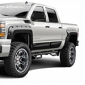 Air Design Fender Flare - Black ABS Plastic Satin Set Of 4 - GM24D09