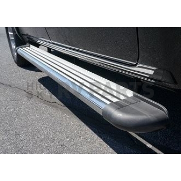 Romik USA Running Board Silver Aluminum Stationary - 21344418-1