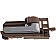Help! By Dorman Interior Door Handle - Plastic Brown Housing With Silver Lever And Brown Knob Single - 83943