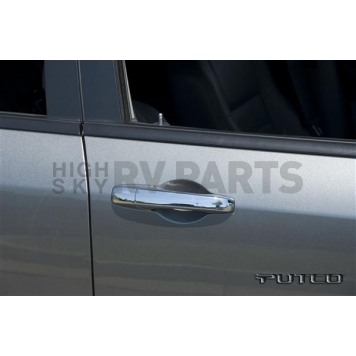 Putco Exterior Door Handle Cover - Silver ABS Plastic Chrome Plated - 402129-1