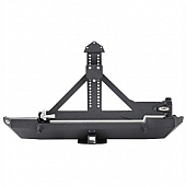 Smittybilt Spare Tire Carrier Smittybilt XRC Bumper Mount Cold Rolled Steel Black - 76654