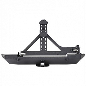 Smittybilt Spare Tire Carrier Smittybilt XRC Bumper Mount Cold Rolled Steel Black - 76654