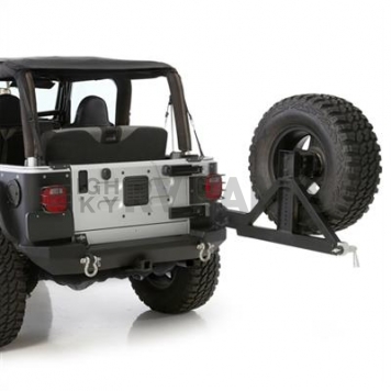 Smittybilt Spare Tire Carrier Smittybilt XRC Bumper Mount Cold Rolled Steel Black - 76654-3