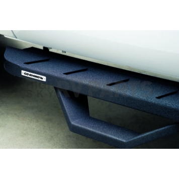 Go Rhino Running Board Black Textured Powder Coated Steel Stationary - 41734810PC
