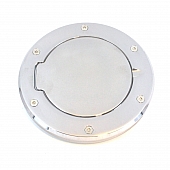All Sales Fuel Door - Round Aluminum - 6099C