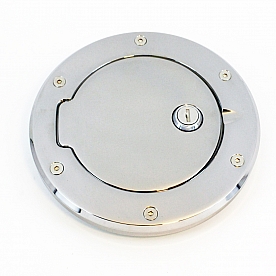 All Sales Fuel Door - Round Aluminum - 6099CL