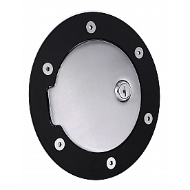 All Sales Fuel Door - Round Aluminum - 6098KCL