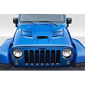 Extreme Dimensions Hood - Fiberglass Reinforced Plastic Black - Viper - 113216