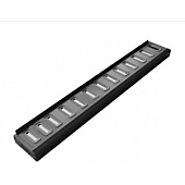 Romik USA Running Board Black Anodized Aluminum Stationary - 81304419