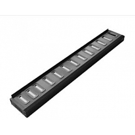 Romik USA Running Board Black Anodized Aluminum Stationary - 81304419