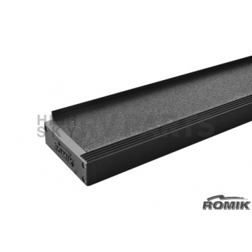 Romik USA Running Board Black Anodized Aluminum Stationary - 91381419-1