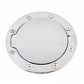 All Sales Fuel Door - Round Aluminum - 6096C