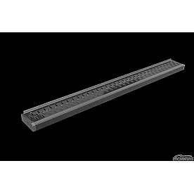 Romik USA Running Board Black Anodized Aluminum Stationary - 81382329